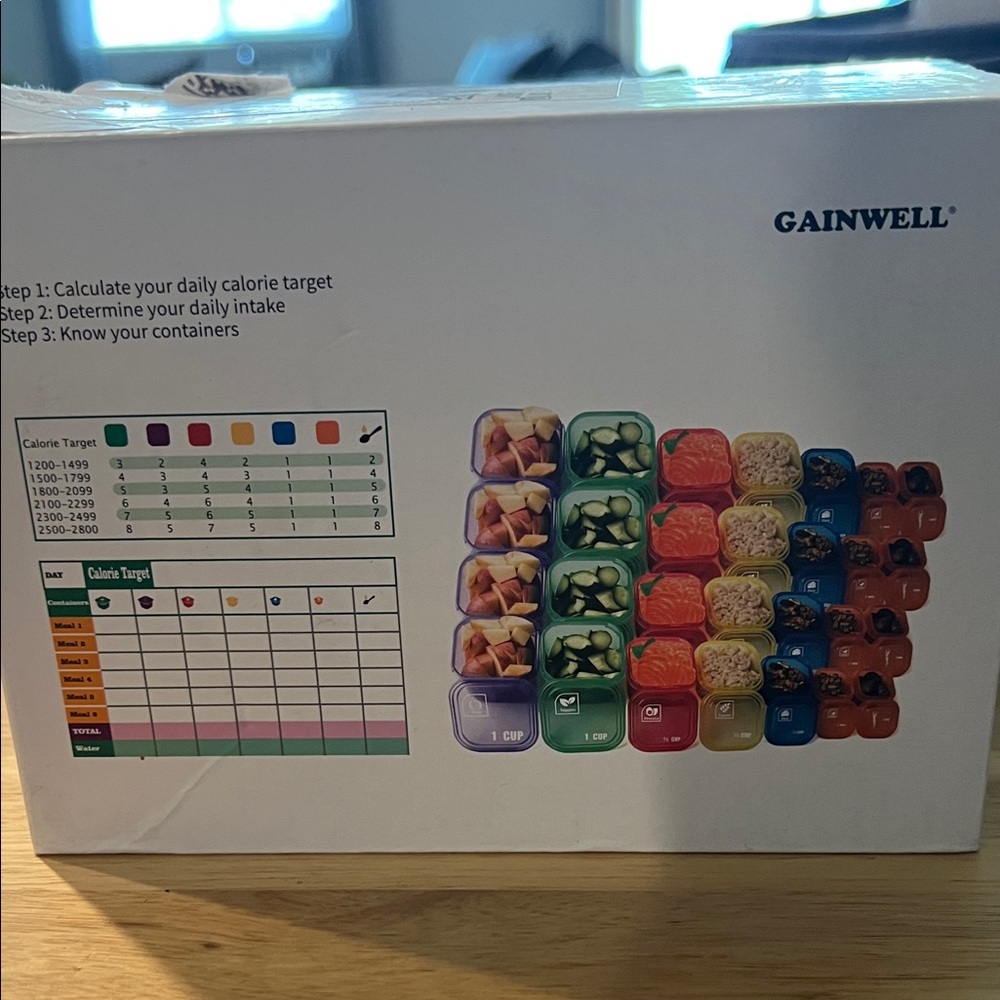 Portion Control Food Storage Set - Multicolor